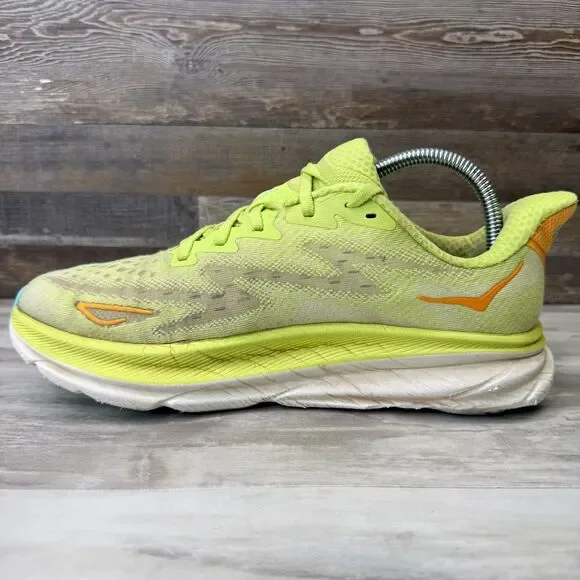 Hoka Clifton 9 Women's Size 9.5 Lime Green Running Shoes Cushioned 1127896 LCS - Picture 2 of 8